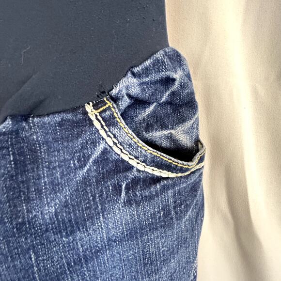 WallFlower Maternity Blue Jeans Size medium Denim embellished pocketsCloe - Picture 5 of 15